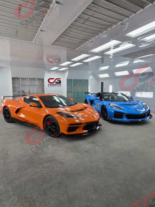 Corvette C8 ZR1 Non-Functional Fiberglass Hood w/ Carbon Flash Metallic Lip