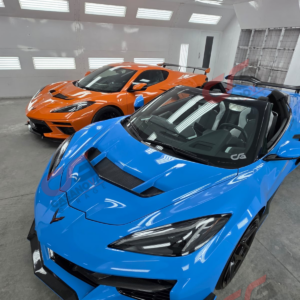 Corvette C8 ZR1 Non-Functional Fiberglass Hood W/ Carbon Fiber Lip
